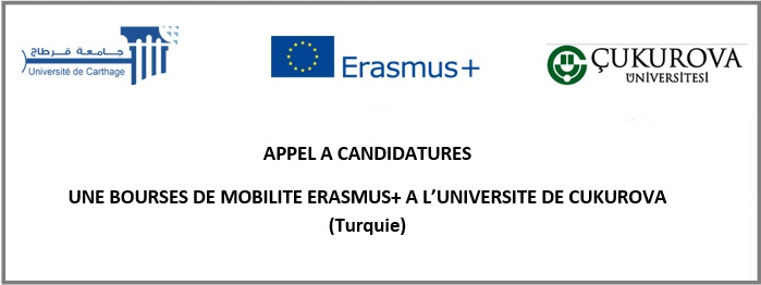 BOURSES DE MOBILITE ERASMUS+ A L’UNIVERSITE DE CUKUROVA (Turquie)