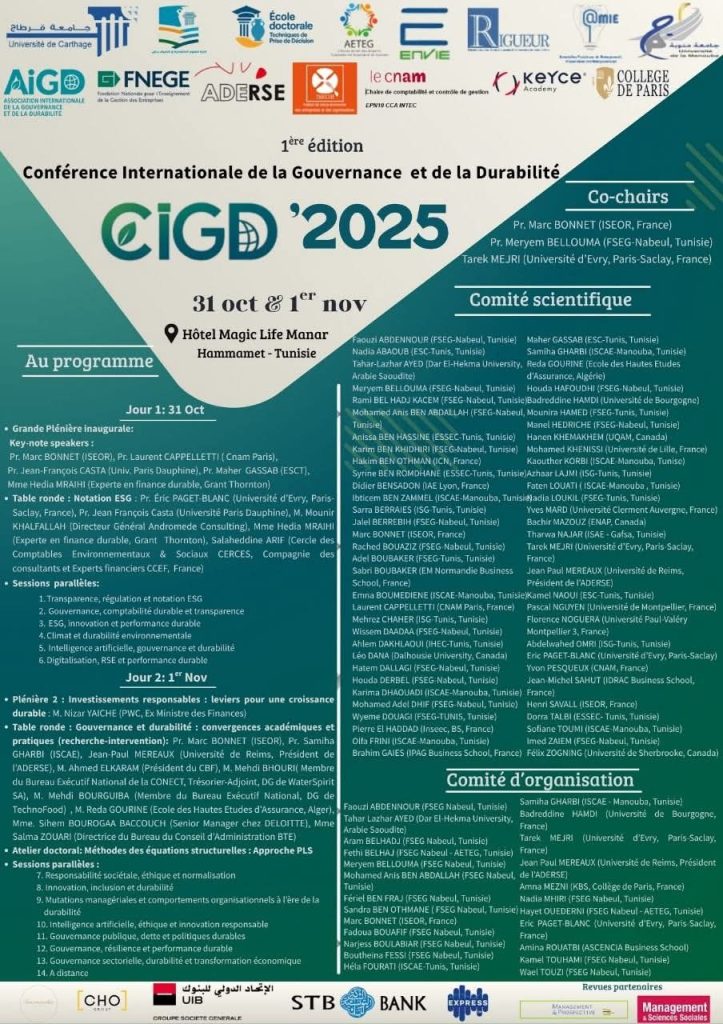 1st International Conference on Governance and Sustainability (CIGD 2025)